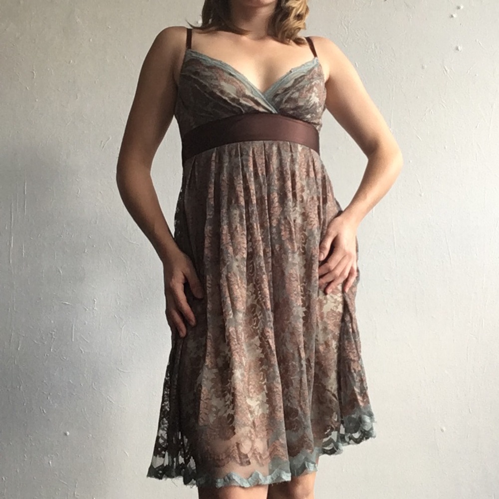 lace 2000s fairy babydoll cocktail dress